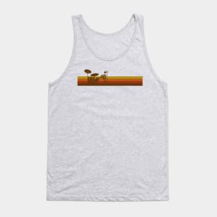 Drum Set Sunrise Silhouette - Vintage Tequila Tank Top